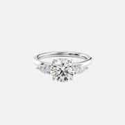  The Lauren Round Lab Diamond Ring 14k White Gold 001