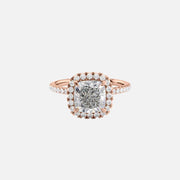  The Lenny Cushion Lab Diamond Ring 14k Rose Gold 001