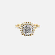 The Lenny Cushion Lab Diamond Ring 14k Yellow Gold 001