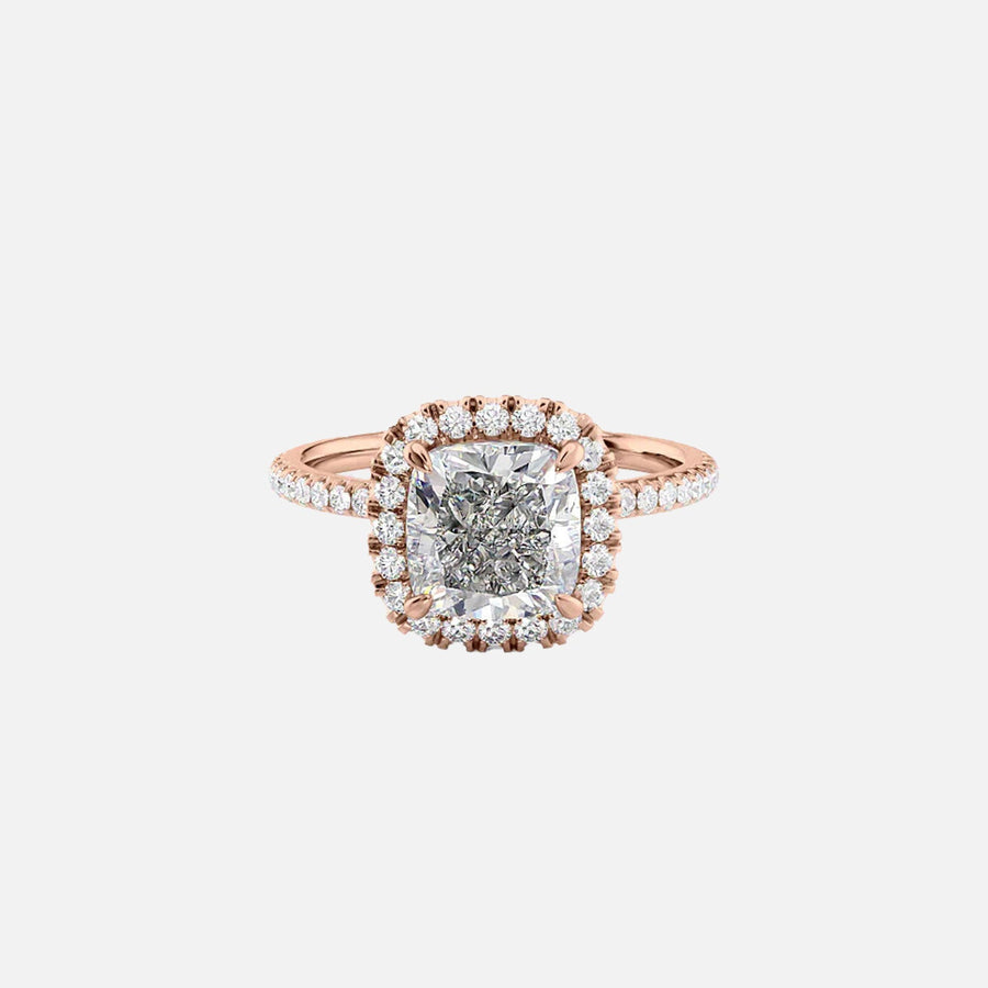  The Lenny Cushion Lab Diamond Ring 18k Rose Gold 001
