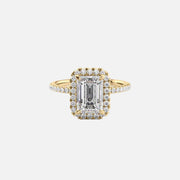  The Lenny Emerald Moissanite Ring 18k Yellow Gold 001