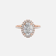  The Lenny Oval Moissanite Ring 14k Rose Gold 001