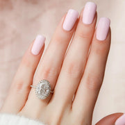  The Lenny Oval Moissanite Ring 14k Yellow Gold 003