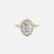  The Lenny Oval Moissanite Ring 18k Yellow Gold 001