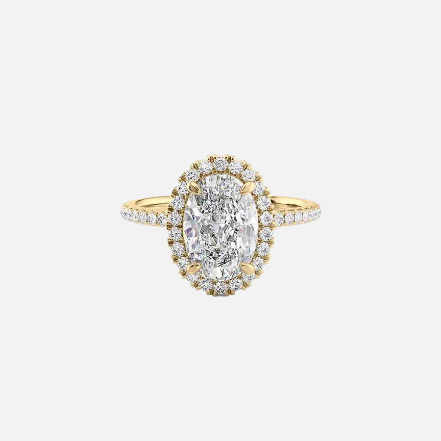  The Lenny Oval Moissanite Ring 18k Yellow Gold 001