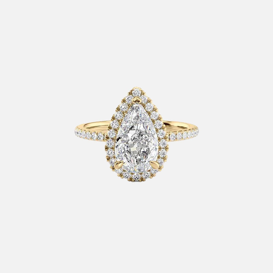  The Lenny Pear Lab Diamond Ring 18k Yellow Gold 001