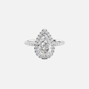  The Lenny Pear Moissanite Ring 14k White Gold 001
