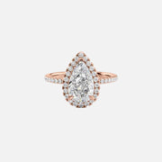  The Lenny Pear Moissanite Ring 18k Rose Gold 001