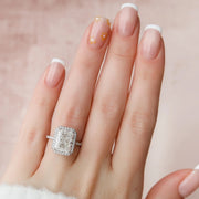  The Lenny Radiant Lab Diamond Ring 14k White Gold 003