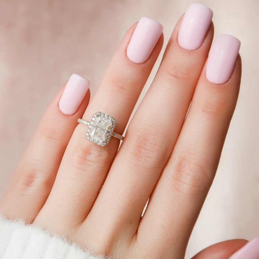  The Lenny Radiant Moissanite Ring 14k Yellow Gold 003