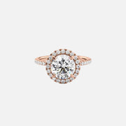  The Lenny Round Lab Diamond Ring 18k Rose Gold 001