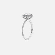 The Lenny Round Moissanite Ring 14k White Gold 002