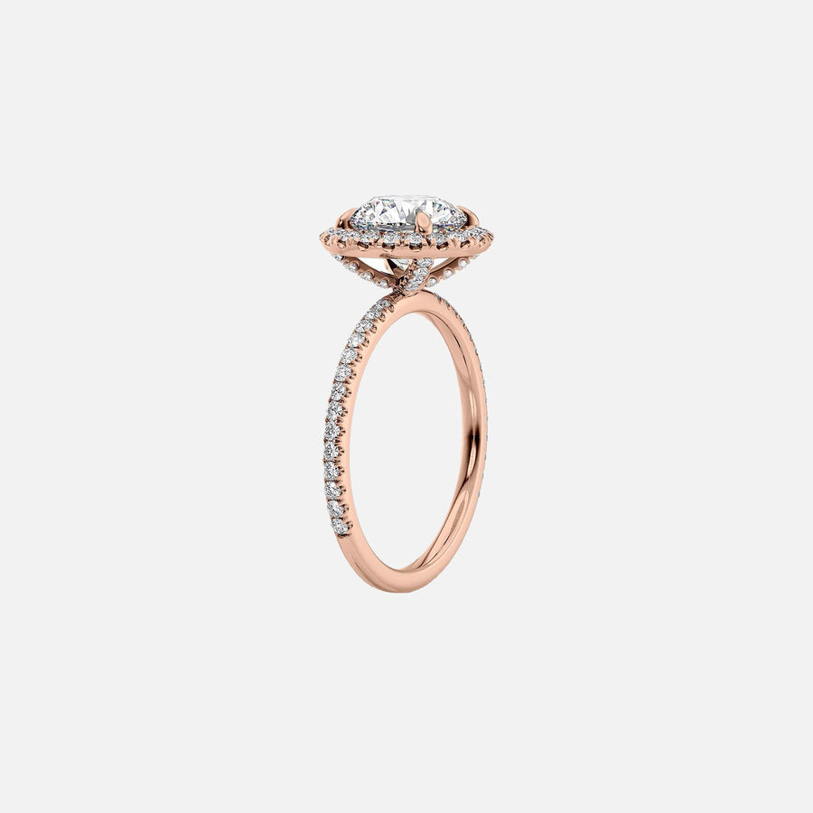  The Lenny Round Moissanite Ring 18k Rose Gold 002