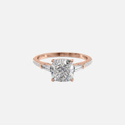 The Leona Cushion Pave Moissanite Ring - KNT - Engagement Rings, Wedding Bands & Fine Jewelry