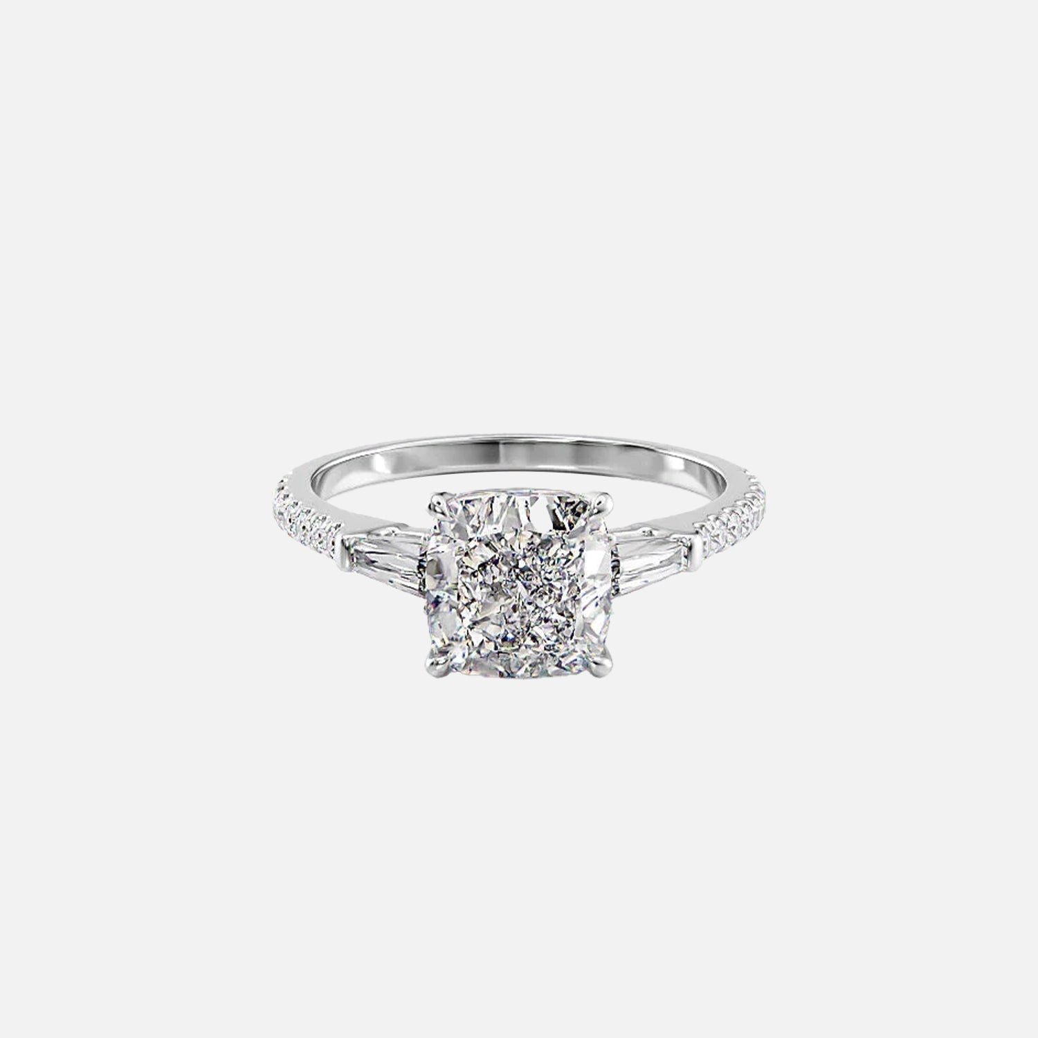 The Leona Cushion Pave Moissanite Ring - KNT - Engagement Rings, Wedding Bands & Fine Jewelry