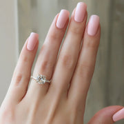 The Leona Cushion Pave Moissanite Ring - KNT - Engagement Rings, Wedding Bands & Fine Jewelry