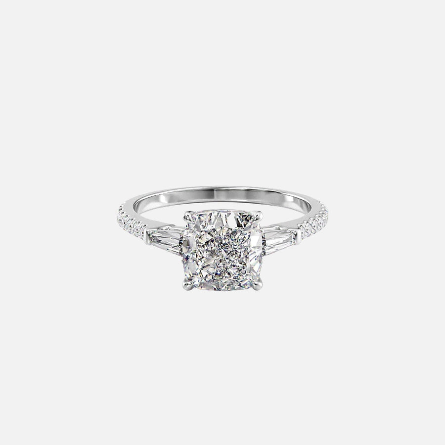 The Leona Cushion Pave Moissanite Ring - KNT - Engagement Rings, Wedding Bands & Fine Jewelry
