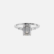 The Leona Emerald Pave Moissanite Ring - KNT - Engagement Rings, Wedding Bands & Fine Jewelry