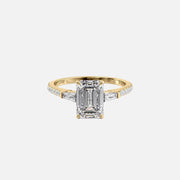 The Leona Emerald Pave Moissanite Ring - KNT - Engagement Rings, Wedding Bands & Fine Jewelry