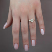The Leona Emerald Pave Moissanite Ring - KNT - Engagement Rings, Wedding Bands & Fine Jewelry