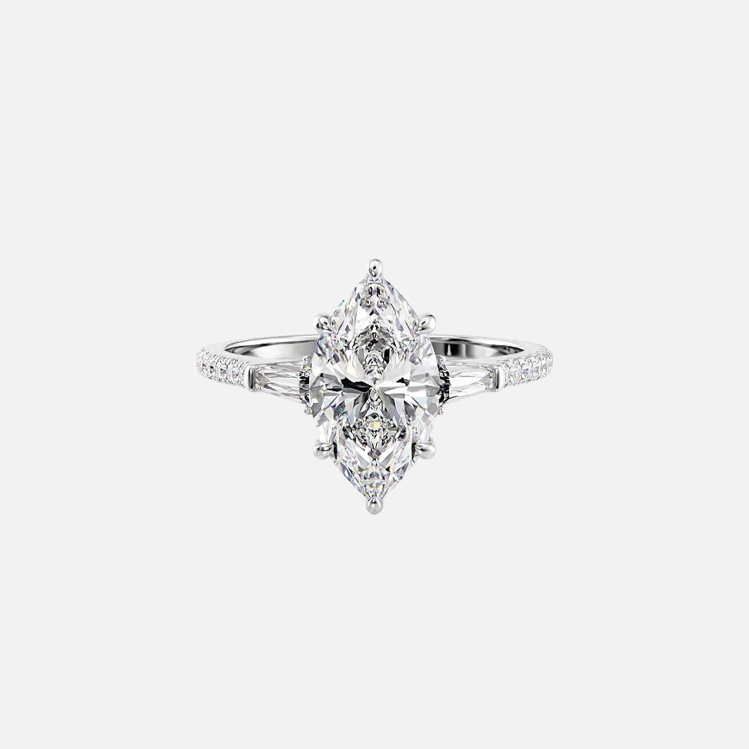 The Leona Marquise Pave Moissanite Ring - KNT - Engagement Rings, Wedding Bands & Fine Jewelry