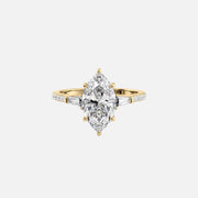 The Leona Marquise Pave Moissanite Ring - KNT - Engagement Rings, Wedding Bands & Fine Jewelry