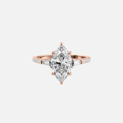 The Leona Marquise Pave Moissanite Ring - KNT - Engagement Rings, Wedding Bands & Fine Jewelry