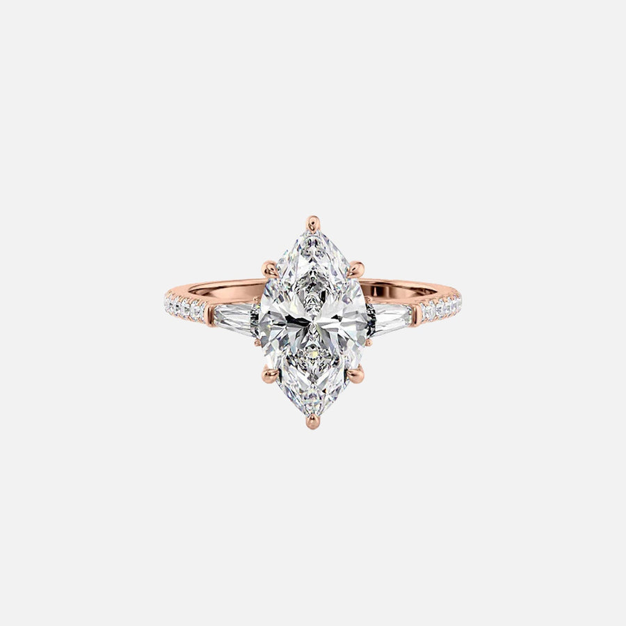 The Leona Marquise Pave Moissanite Ring - KNT - Engagement Rings, Wedding Bands & Fine Jewelry