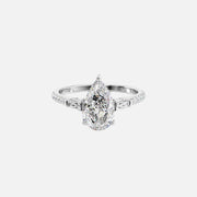 The Leona Pear Pave Moissanite Ring - KNT - Engagement Rings, Wedding Bands & Fine Jewelry