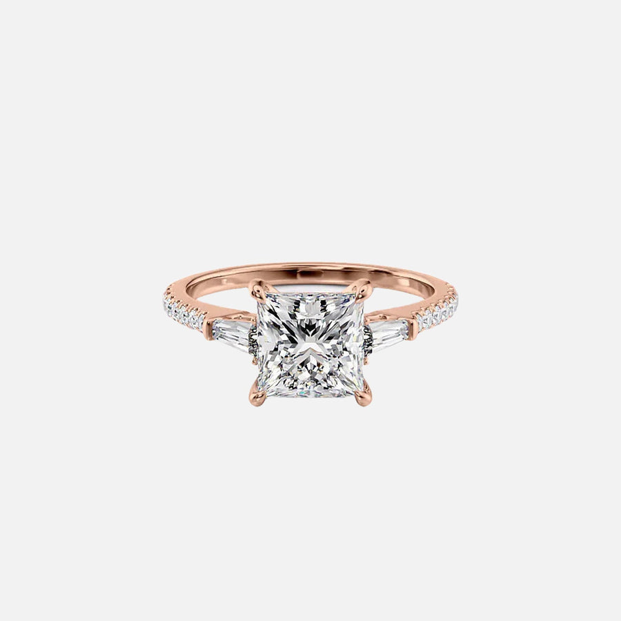 The Leona Princess Pave Moissanite Ring - KNT - Engagement Rings, Wedding Bands & Fine Jewelry