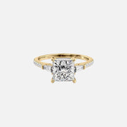 The Leona Princess Pave Moissanite Ring - KNT - Engagement Rings, Wedding Bands & Fine Jewelry