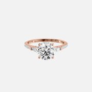 The Leona Round Pave Moissanite Ring - KNT - Engagement Rings, Wedding Bands & Fine Jewelry
