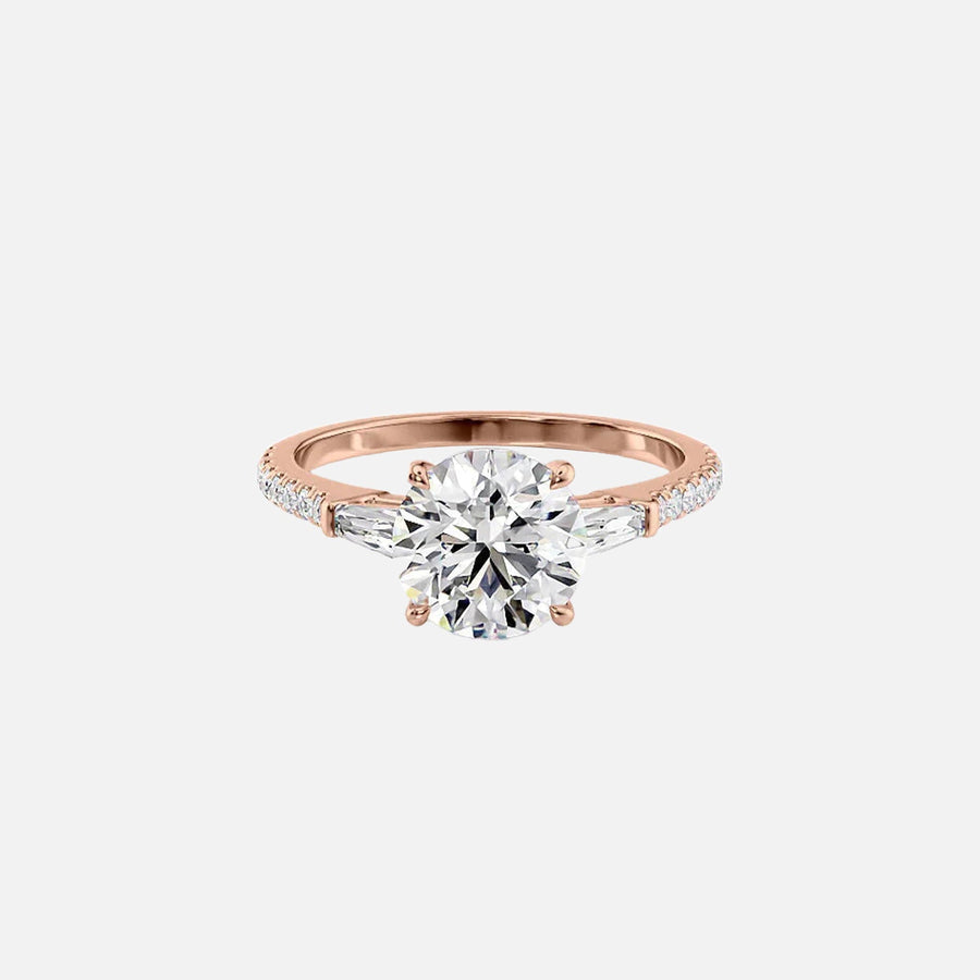 The Leona Round Pave Moissanite Ring - KNT - Engagement Rings, Wedding Bands & Fine Jewelry