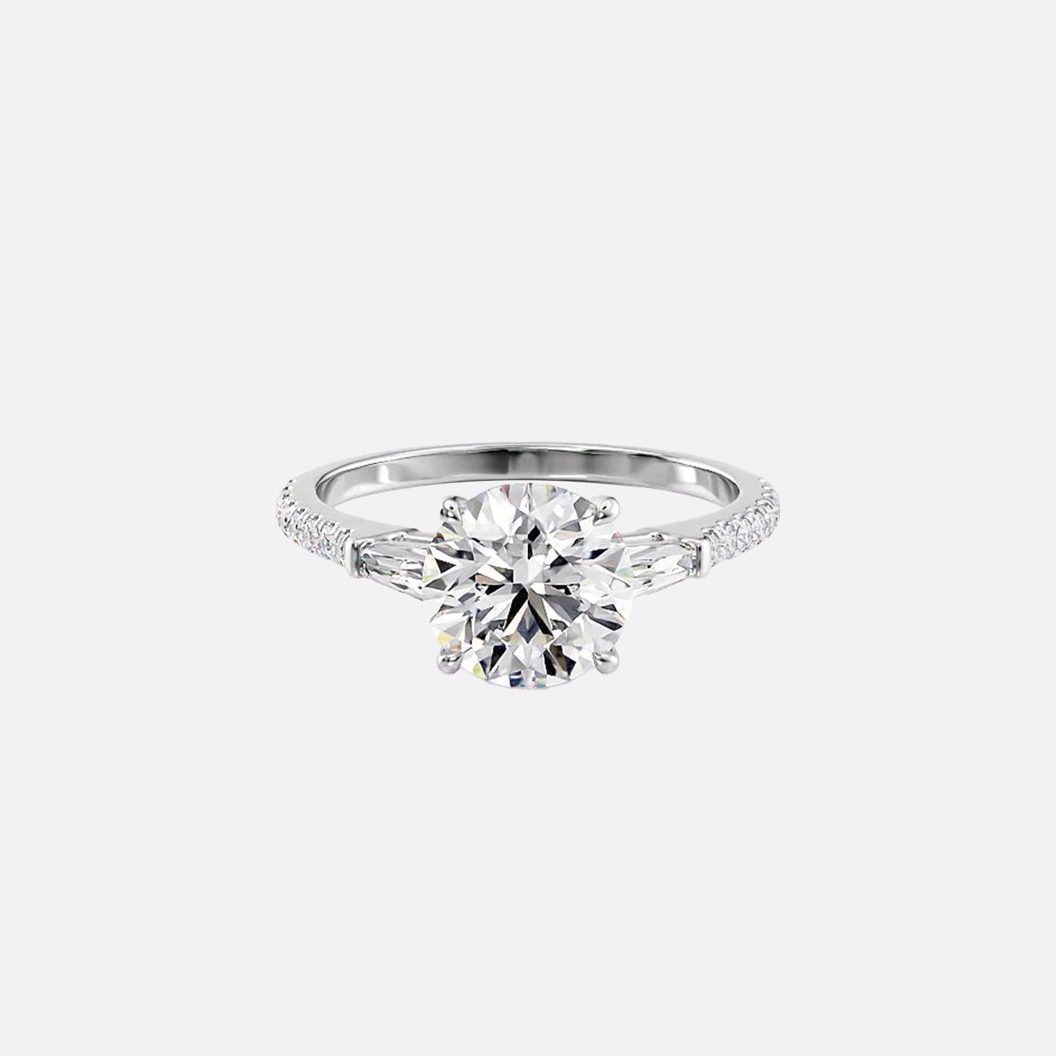 The Leona Round Pave Moissanite Ring - KNT - Engagement Rings, Wedding Bands & Fine Jewelry