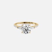 The Leona Round Pave Moissanite Ring - KNT - Engagement Rings, Wedding Bands & Fine Jewelry