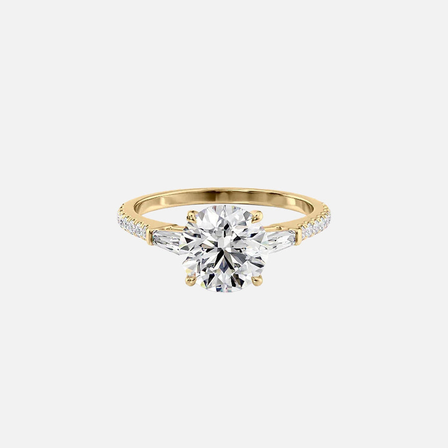 The Leona Round Pave Moissanite Ring - KNT - Engagement Rings, Wedding Bands & Fine Jewelry