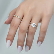 The Leona Round Pave Moissanite Ring - KNT - Engagement Rings, Wedding Bands & Fine Jewelry