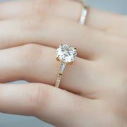 The Leona Round Pave Moissanite Ring - KNT - Engagement Rings, Wedding Bands & Fine Jewelry