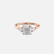  The Lia Cushion Moissanite Ring 14k Rose Gold 001