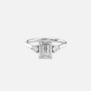  The Lia Emerald Lab Diamond Ring 18k White Gold 001