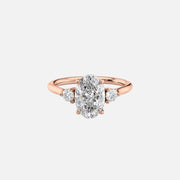  The Lia Oval Lab Diamond Ring 14k Rose Gold 001
