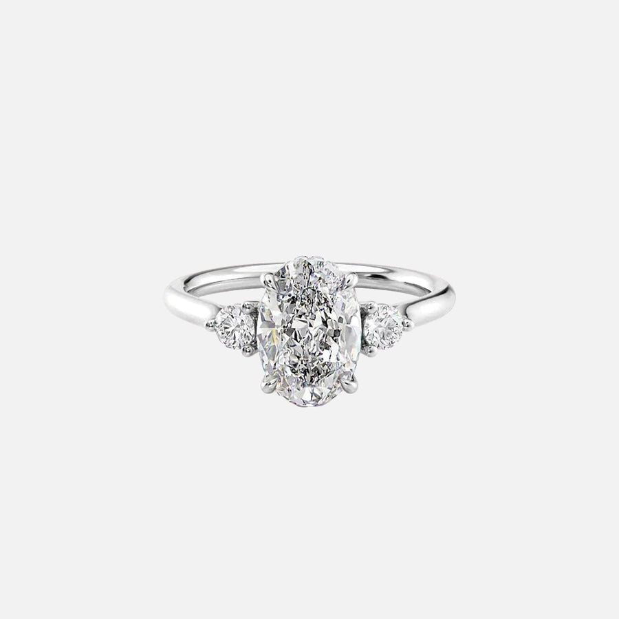  The Lia Oval Lab Diamond Ring 14k White Gold 001