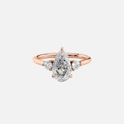  The Lia Pear Moissanite Ring 14k Rose Gold 001