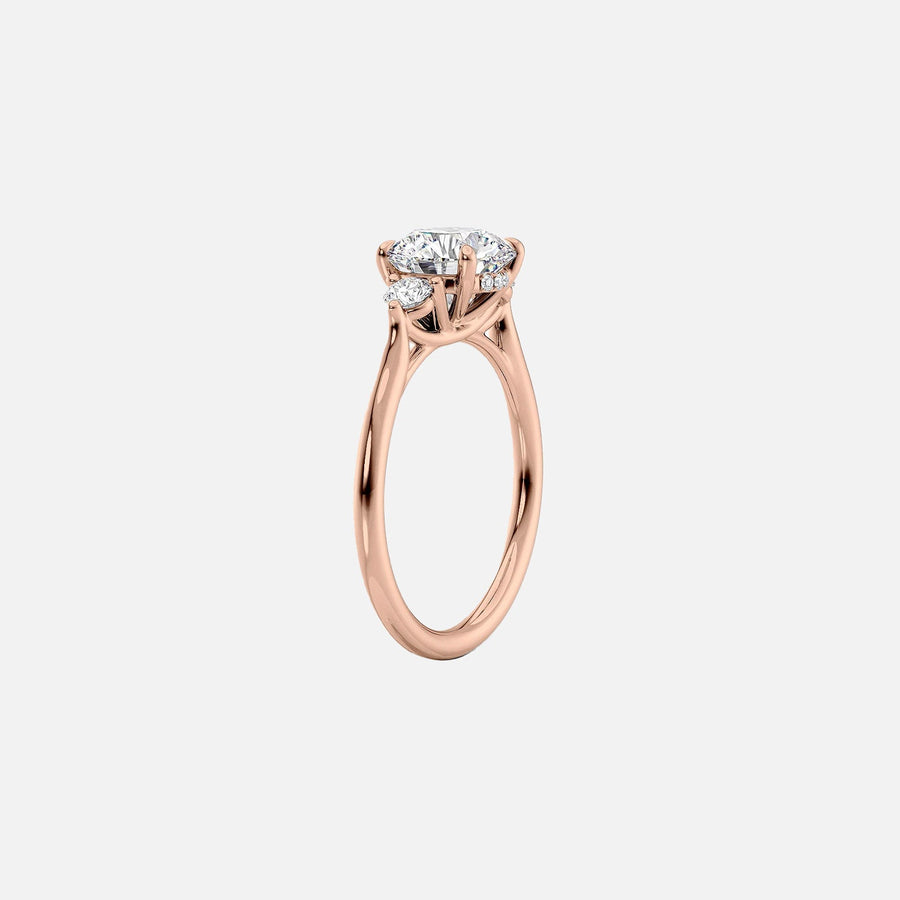  The Lia Princess Lab Diamond Ring 14k Rose Gold 002