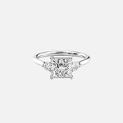  The Lia Princess Lab Diamond Ring 14k White Gold 001