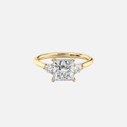The Lia Princess Lab Diamond Ring 14k Yellow Gold 001