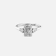  The Lia Radiant Moissanite Ring 14k White Gold 001