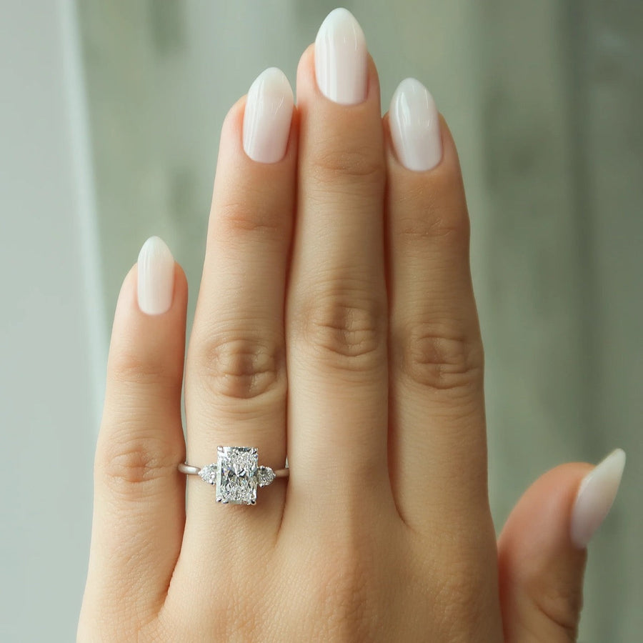  The Lia Radiant Moissanite Ring 14k White Gold 004 Final