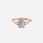  The Lia Radiant Moissanite Ring 18k Rose Gold 001