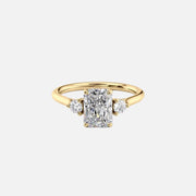  The Lia Radiant Moissanite Ring 18k Yellow Gold 001